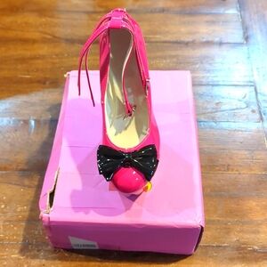 RNCKSI shoes pink platforms with black bow size 39